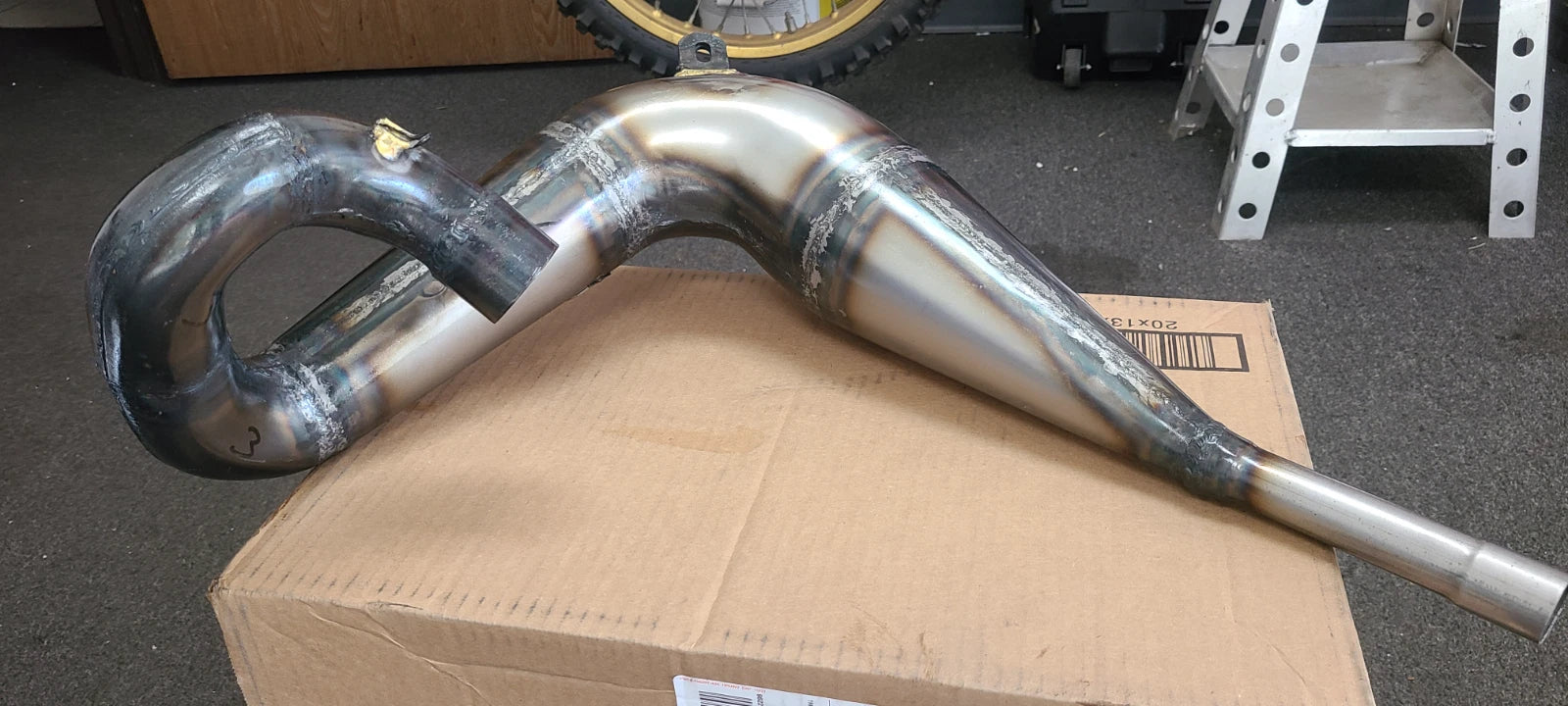 1976 SUZUKI RM250 PFR PERFORMANCE PIPE & MUFFLER  AHRMA "IN STOCK"