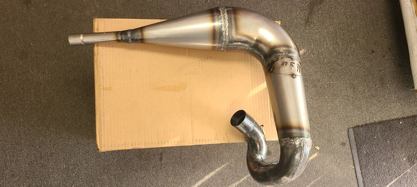1977 SUZUKI RM250 PFR PERFORMANCE PIPE & MUFFLER  AHRMA "IN STOCK"
