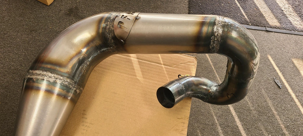 1977 SUZUKI RM250 PFR PERFORMANCE PIPE & MUFFLER  AHRMA "IN STOCK"
