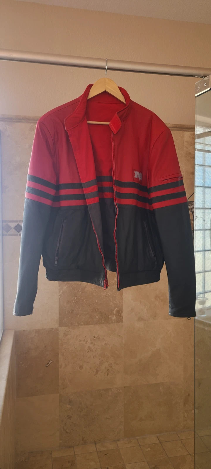 NOS MOTO-X FOX LEATHER REVERSABLE JACKET SIZE XL.
