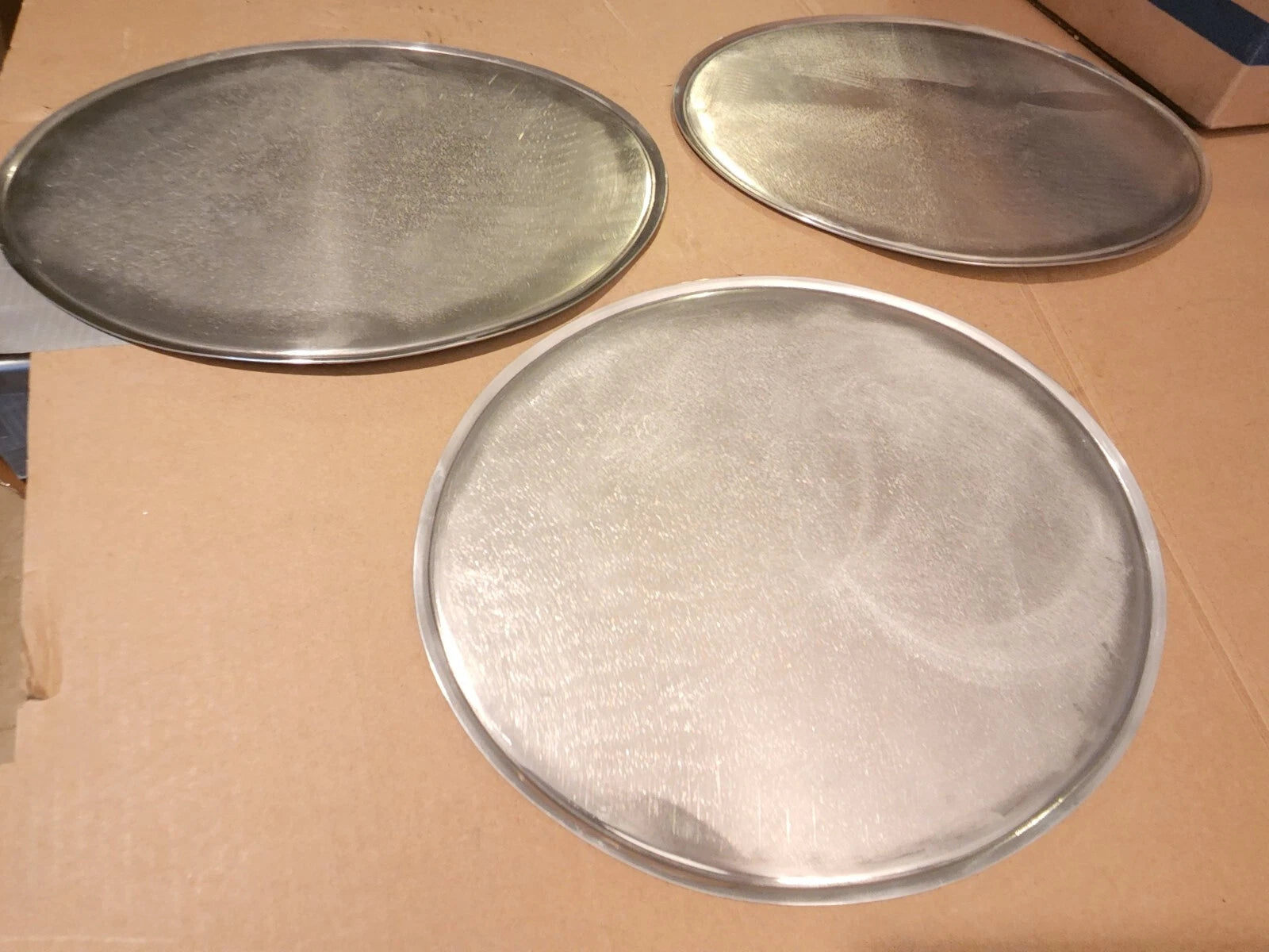 NOS ALUMINUM OVAL NUMBER PLATES WITH ROLLED EDGE AHRMA VINTAGE