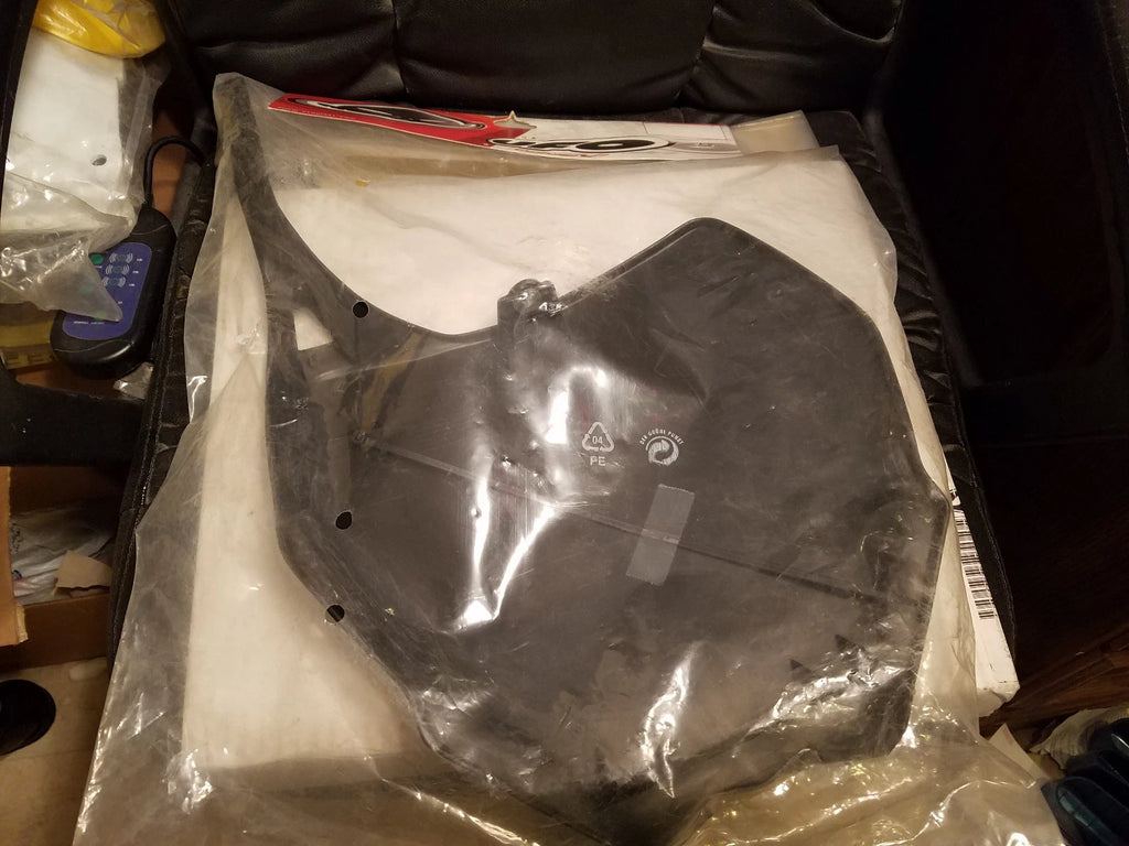 NOS UFO NUMBER PLATE,YAMAHA YZ/YAMAHA YZF BLACK YA03880-001