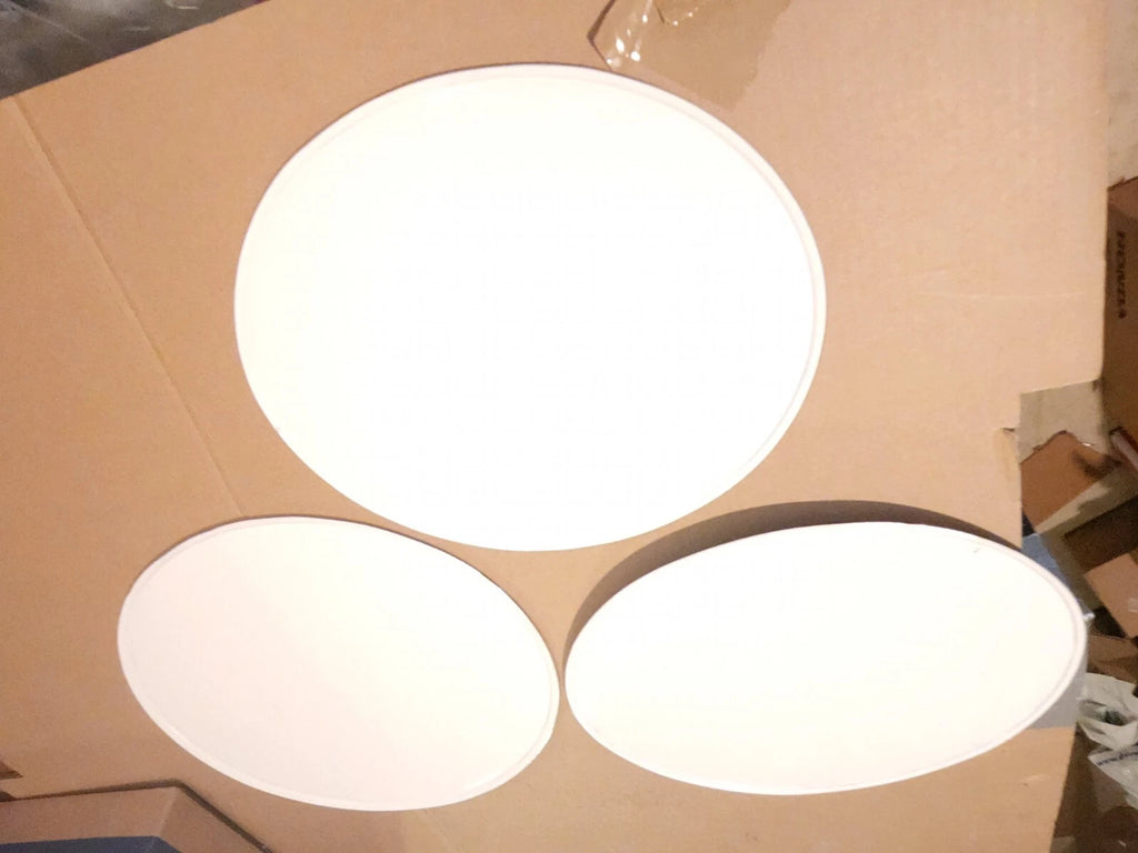 NOS WHITE ALUMINUM OVAL NUMBER PLATES WITH ROLLED EDGE AHRMA VINTAGE