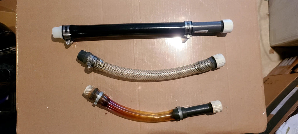 FUEL PLASTIC JUG 1 INCH BLACK HOSE FILLER TUBE GAS CAN QUICKER FILL