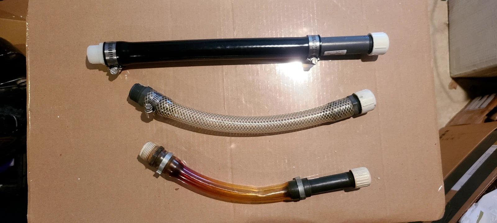 FUEL PLASTIC JUG 1 INCH BLACK HOSE FILLER TUBE GAS CAN QUICKER FILL