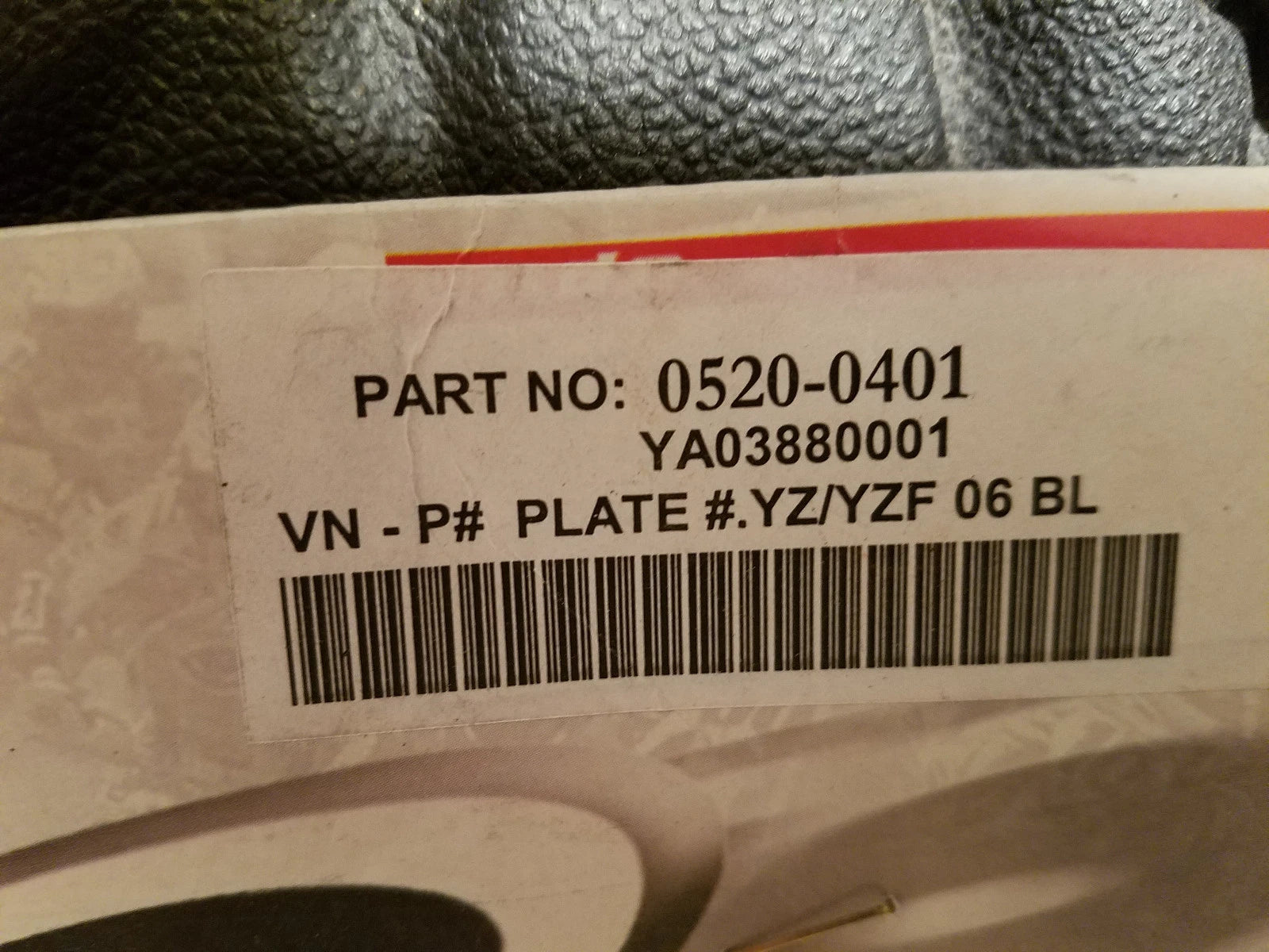 NOS UFO NUMBER PLATE,YAMAHA YZ/YAMAHA YZF BLACK YA03880-001