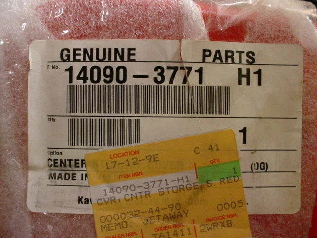 KAWASAKI 1999 JT1100-B2 1100 STX 14090-3771-H1 COVER,CENTER STORAGE,S.RED