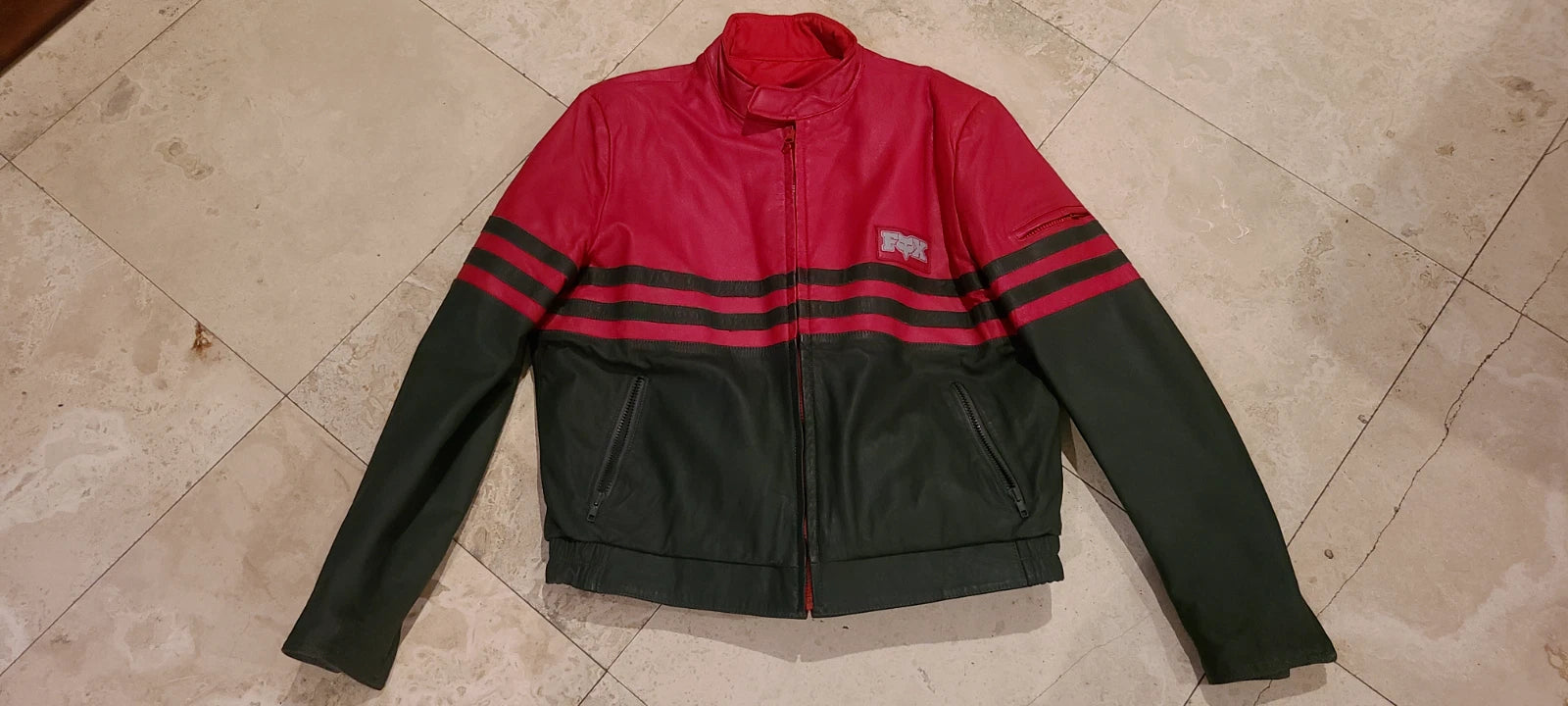 NOS MOTO-X FOX LEATHER REVERSABLE JACKET SIZE XL.