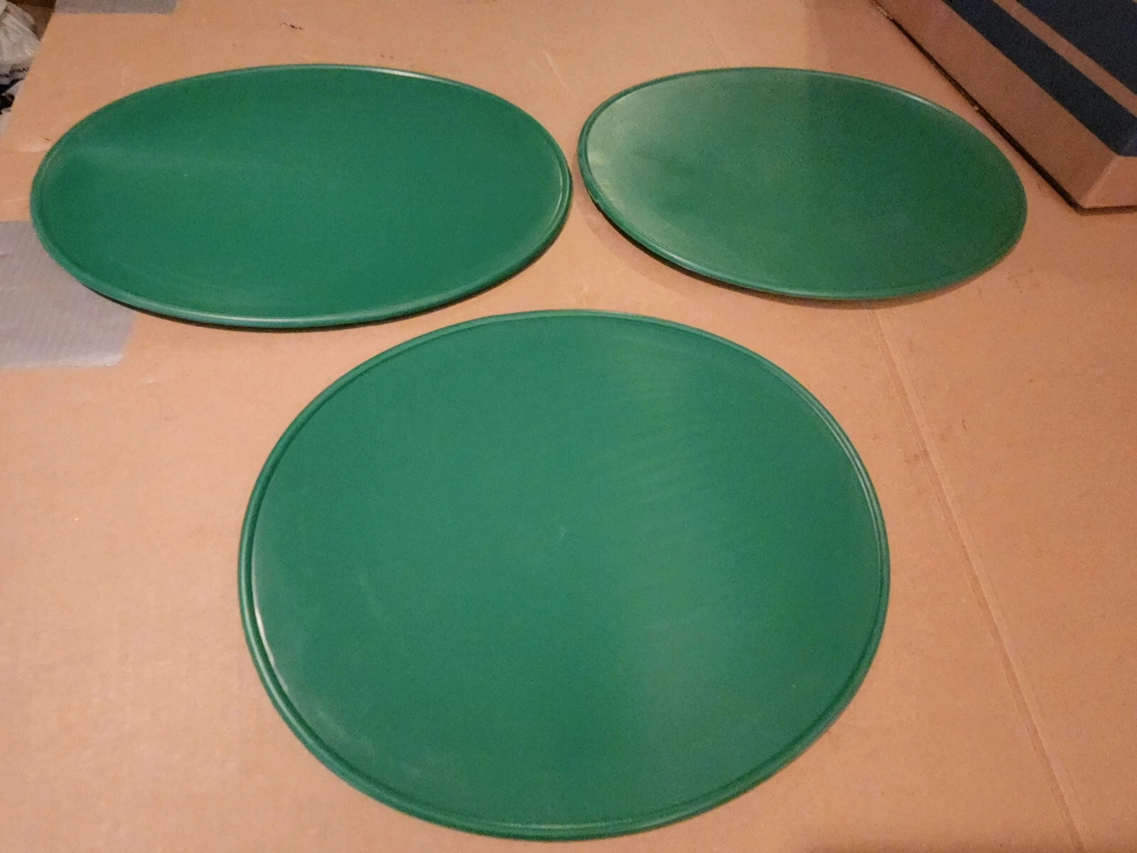 NOS VINTAGE  OVAL NUMBER PlLATES GREEN AHRMA