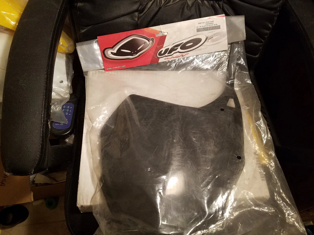 NOS UFO NUMBER PLATE,YAMAHA YZ/YAMAHA YZF BLACK YA03880-001