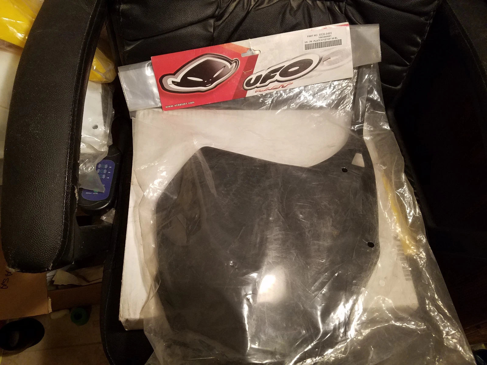 NOS UFO NUMBER PLATE,YAMAHA YZ/YAMAHA YZF BLACK YA03880-001