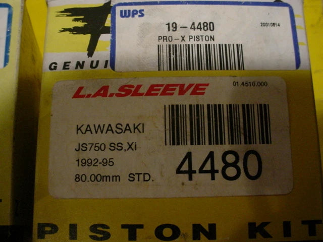 KAWASAKI 750 JETSKI PRO-X LA SLEEVE PISTONS & PINS 4480 80.mm STANDARD BORE