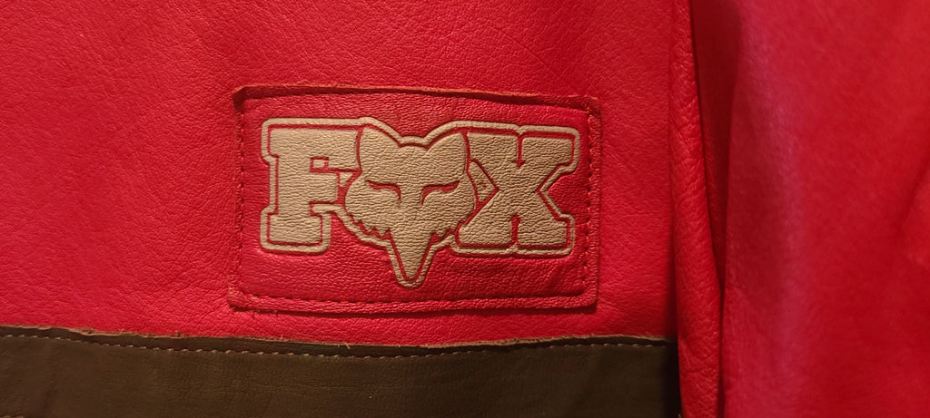 NOS MOTO-X FOX LEATHER REVERSABLE JACKET SIZE XL.
